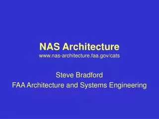 NAS Architecture nas-architecture.faa/cats