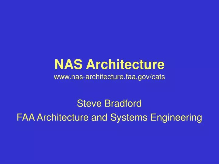 nas architecture www nas architecture faa gov cats
