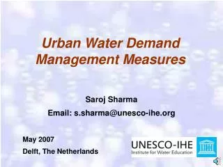 Urban Water Demand Management Measures