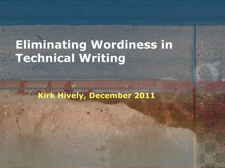 eliminating wordiness in technical writing