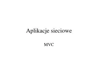 aplikacje sieciowe