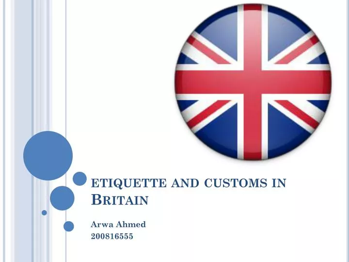 etiquette and customs in b ritain