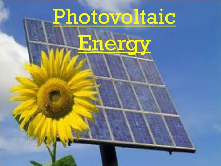 photovoltaic energy