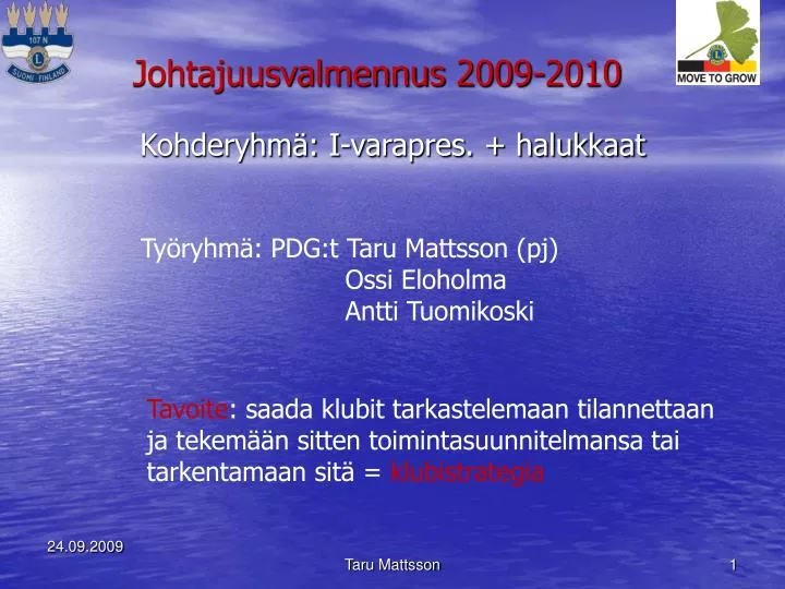 johtajuusvalmennus 2009 2010