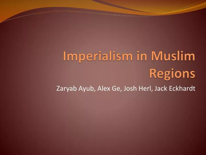 imperialism in muslim regions