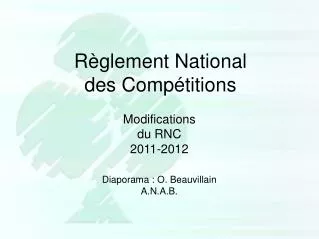 r glement national des comp titions