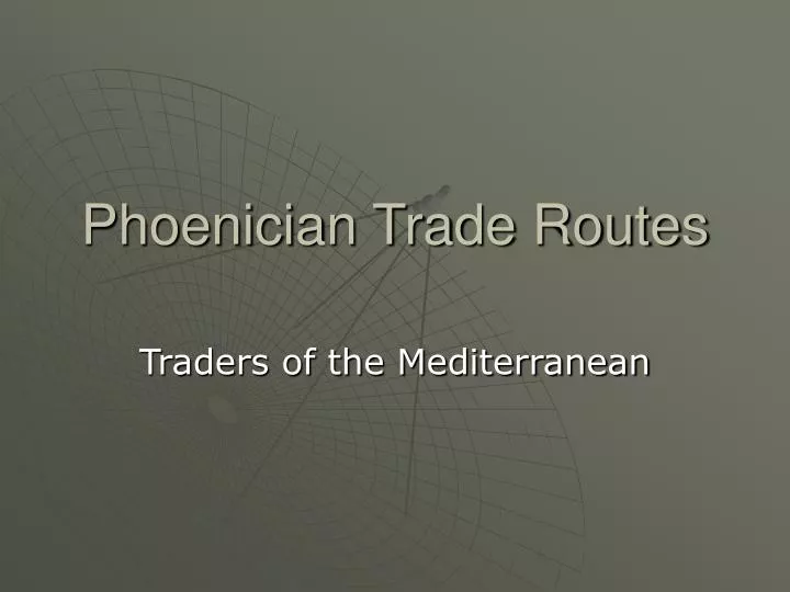 phoenician trade routes