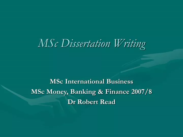 msc dissertation presentation ppt