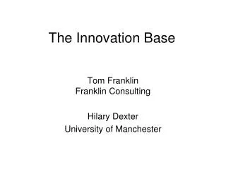 The Innovation Base
