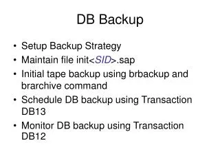 DB Backup