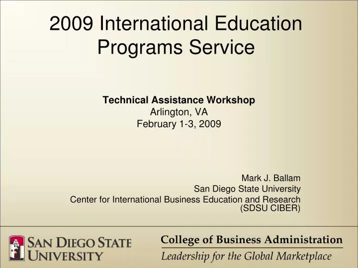 2009 international education programs service