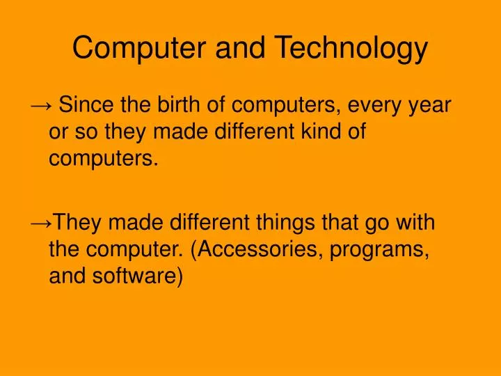computer and technology