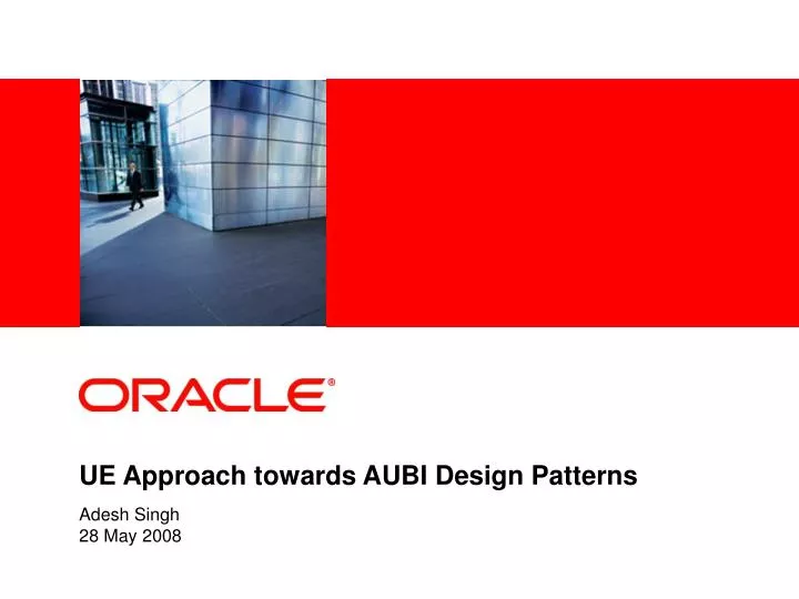 ue approach towards aubi design patterns
