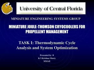 MINIATURE JOULE-THOMSON CRYOCOOLERS FOR PROPELLENT MANAGEMENT