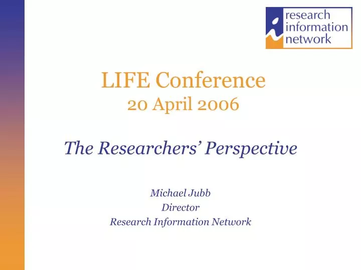 life conference 20 april 2006