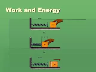 Work and Energy