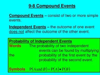9-8 Compound Events