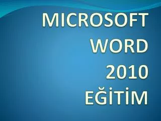 microsoft word 2010 e t m
