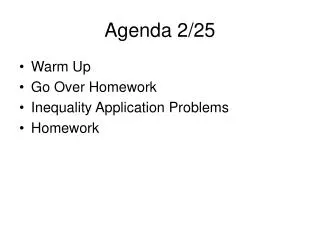 Agenda 2/25