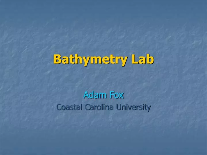 bathymetry lab