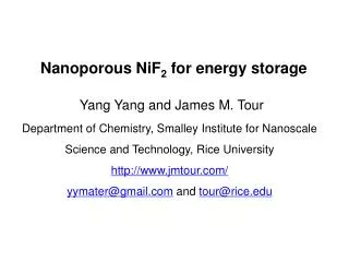 Nanoporous NiF 2 for energy storage