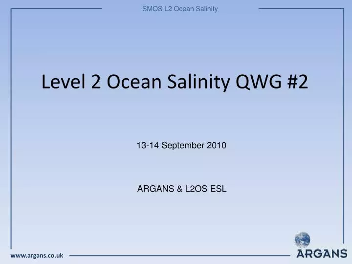 level 2 ocean salinity qwg 2