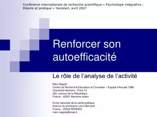 renforcer son autoefficacit