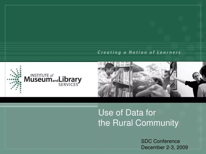 use of data for the rural community