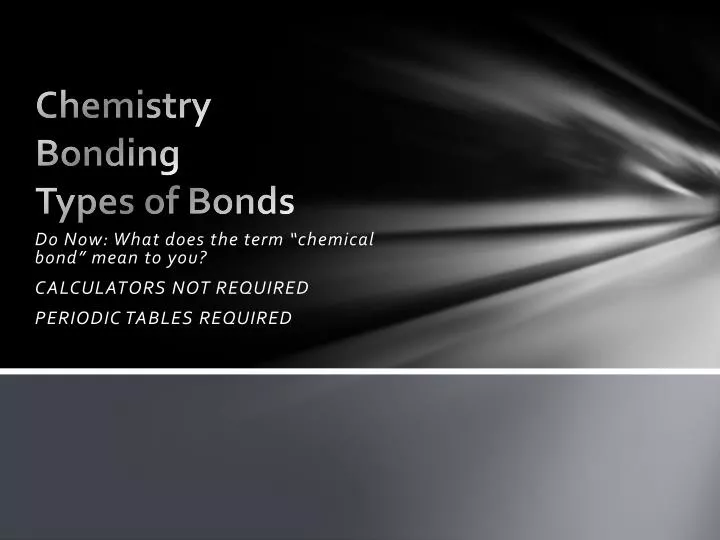 chemistry bonding types of bonds