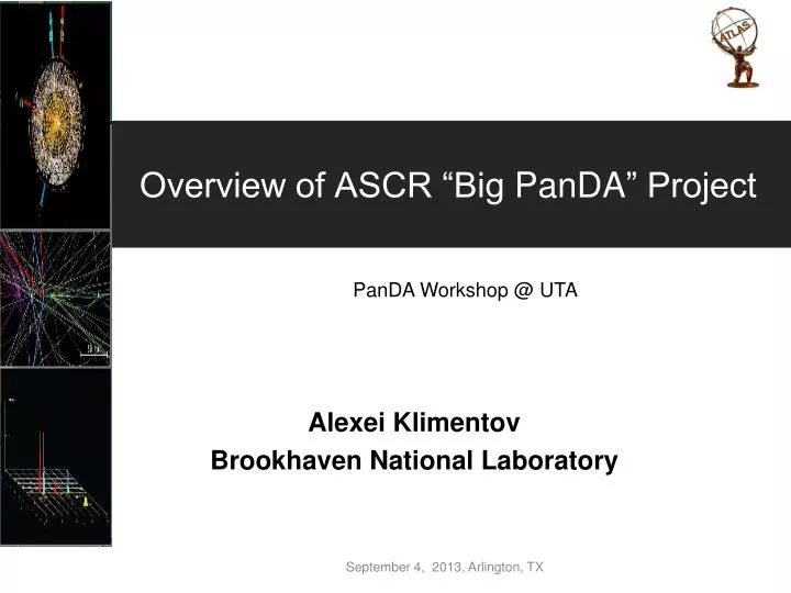 overview of ascr big panda project