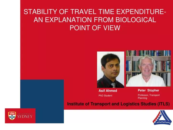 stability of travel time expenditure an explanation from biological point of view