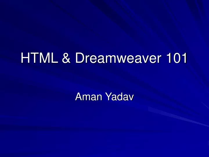 html dreamweaver 101