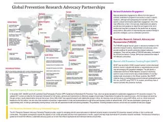 Global Prevention Research Advocacy Partnerships