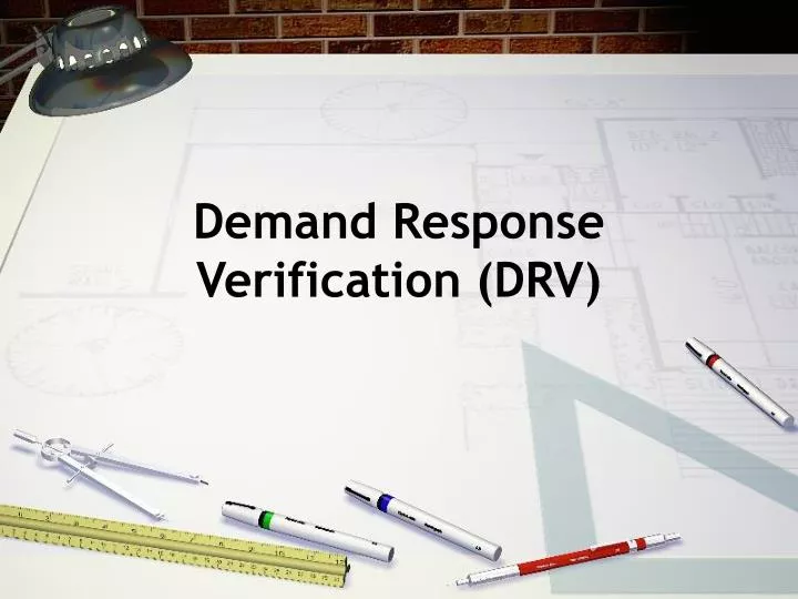 demand response verification drv