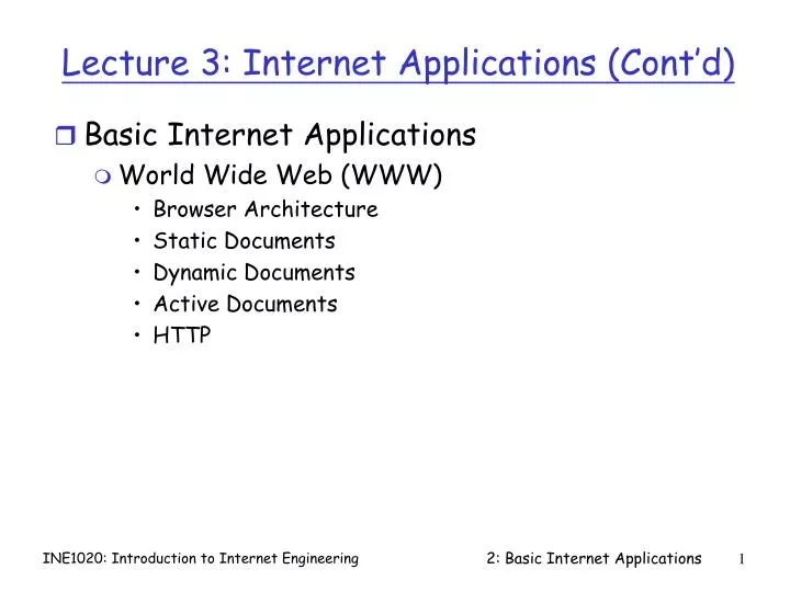 lecture 3 internet applications cont d
