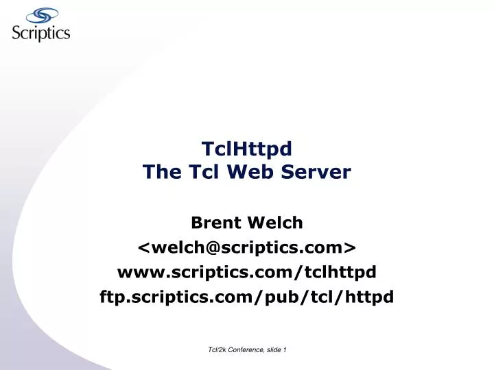 tclhttpd the tcl web server