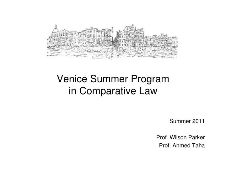 venice summer program in comparative law