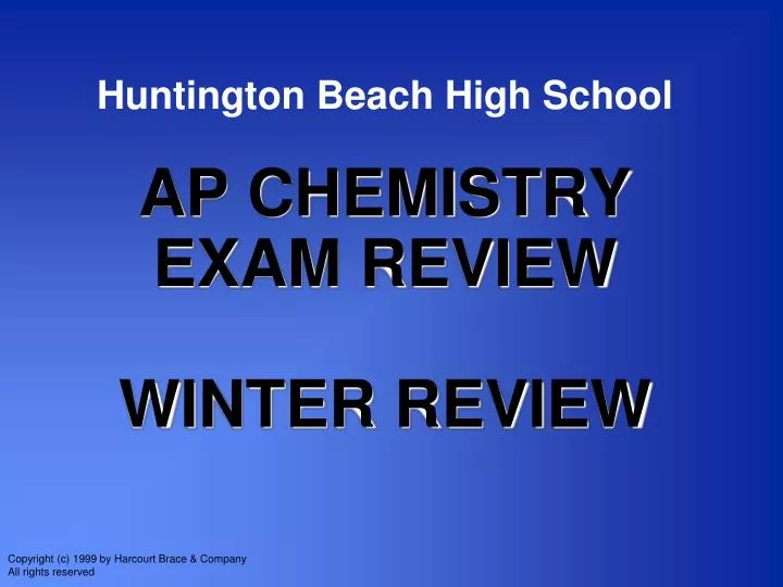 huntington beach high school ap chemistry exam review winter review
