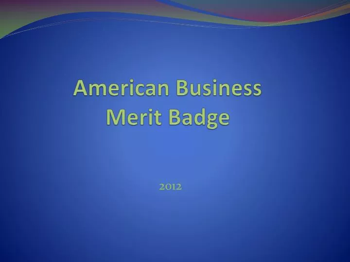 american business merit badge