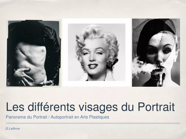 les diff rents visages du portrait