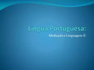 l ngua portuguesa