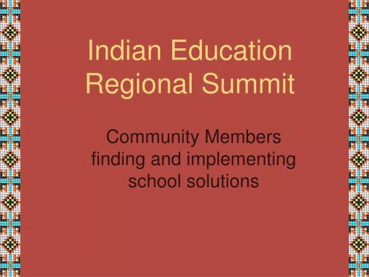 indian education regional summit