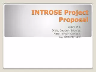 introse project proposal