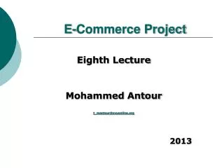 E-Commerce Project