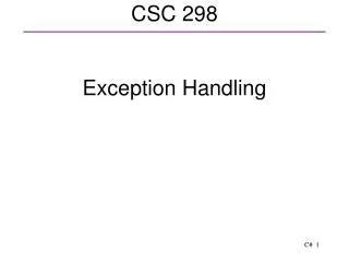 CSC 298