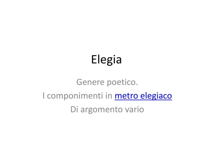 elegia