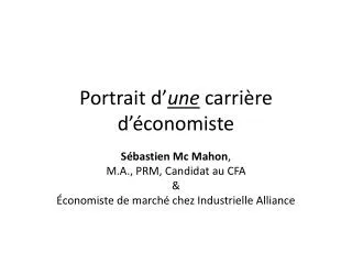 portrait d une carri re d conomiste