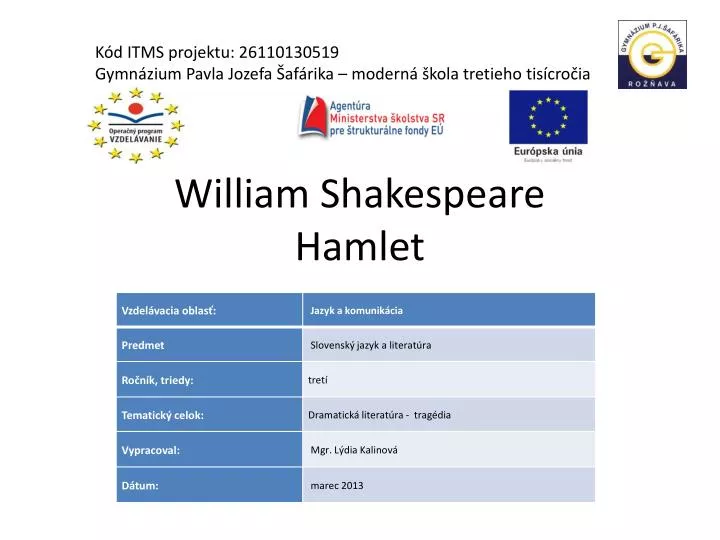 william shakespeare hamlet