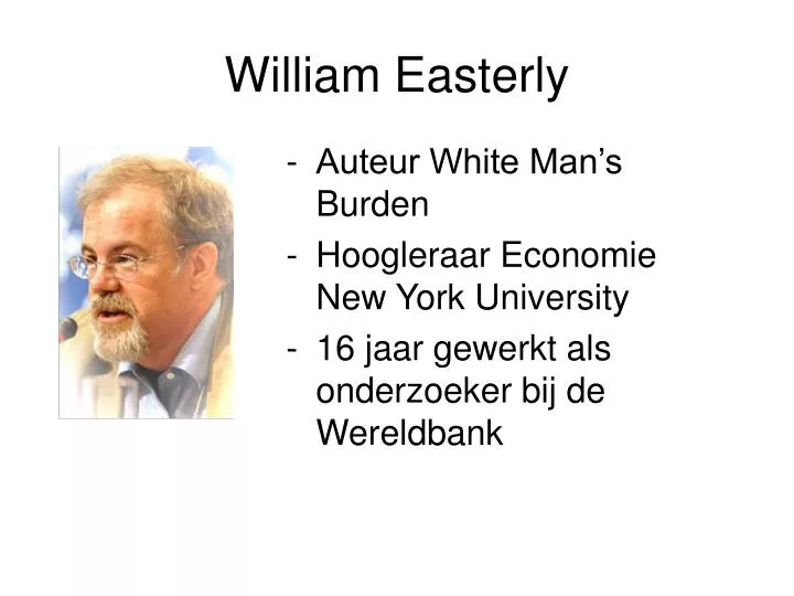 william easterly