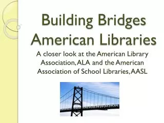 Building Bridges American Libraries